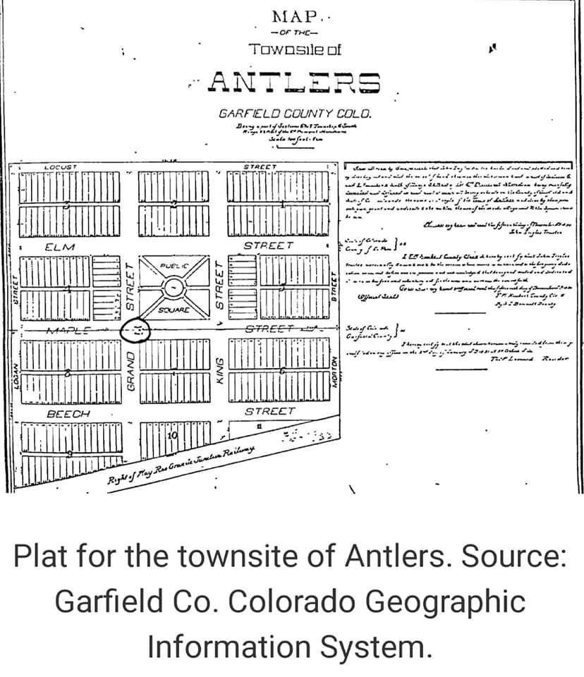 Antlers Colorado Town Map