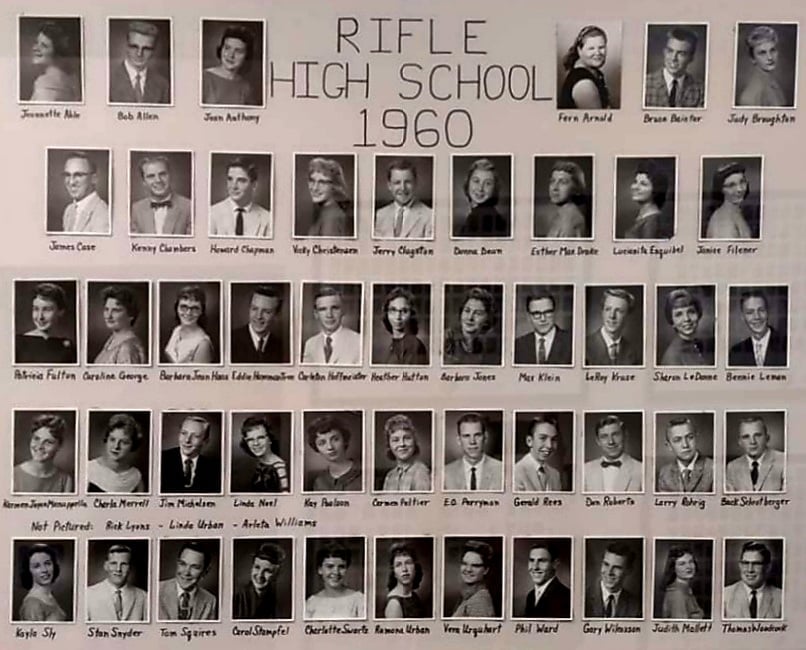 Rifle High School Graduating Class of 1960