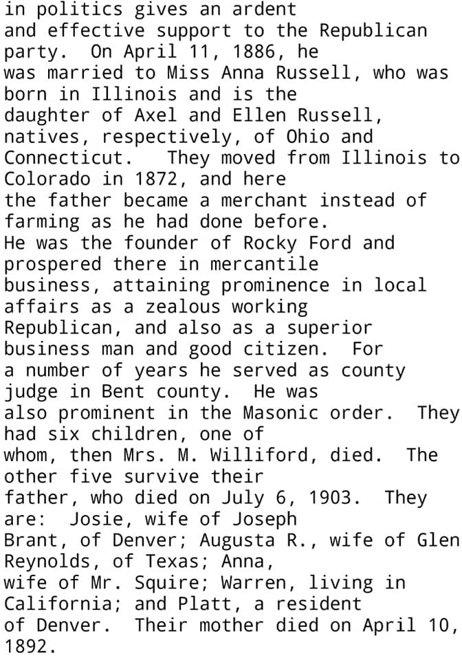Pioneers of Garfield County Colorado