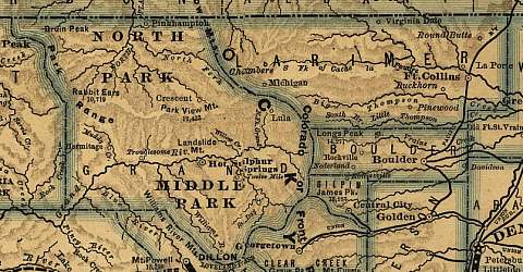 Denver and Rio Grand 1886 Map