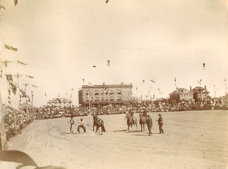 Rodeo, ca. 1890-1920 in or near Denver, CO