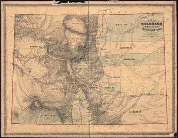 1862 Colorado Territory Embracing The Central Gold Region