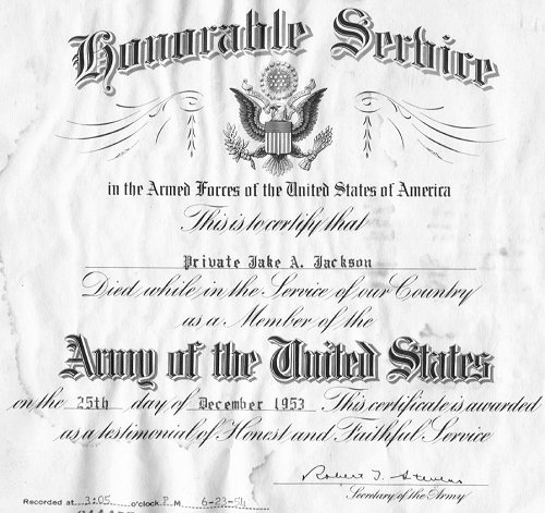 Honorable Service Certificate