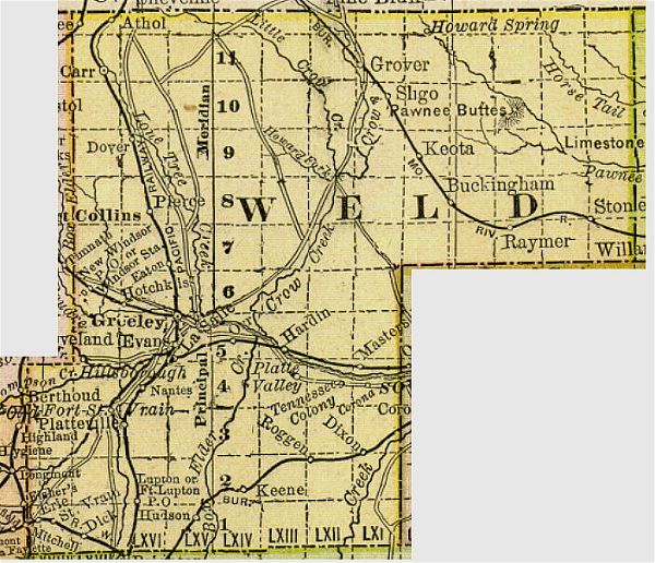 1888 Weld County Map