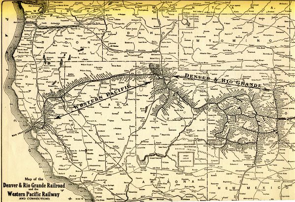 1900 D&RGW Railroad Map