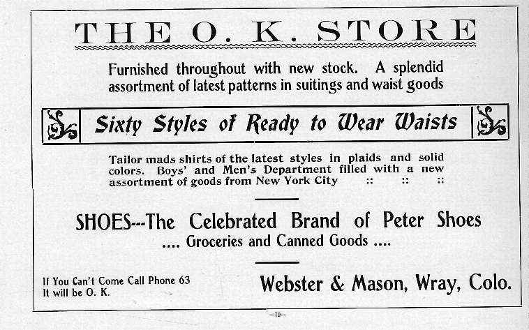 Webster and Mason Dry Goods