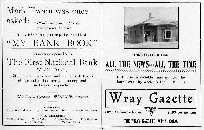 First National and Wray Gazette