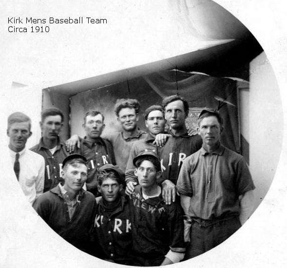 Kirk Mens Baseball Team about 1910